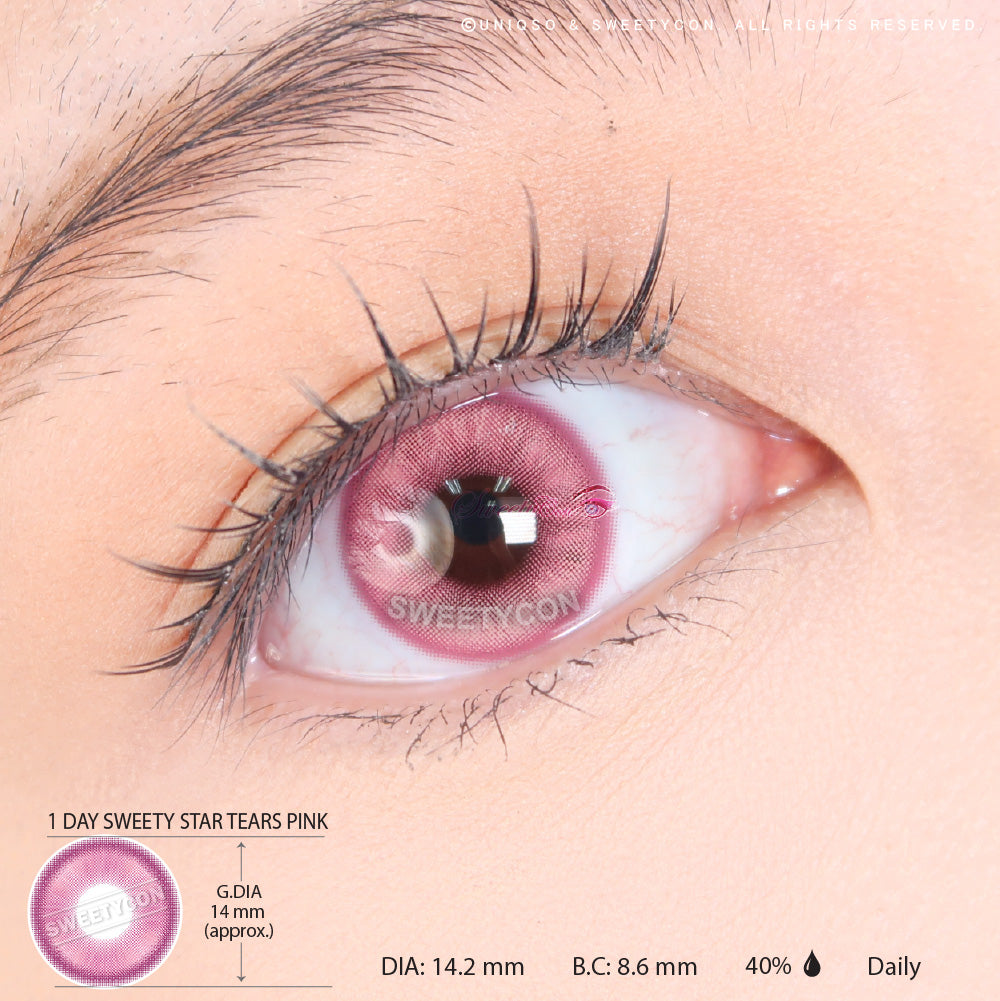 1 Day Sweety Star Tears Pink (10 lenses/pack)