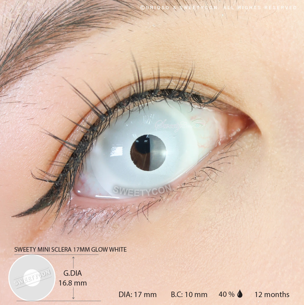 Sweety Mini Sclera 17mm UV Glow White