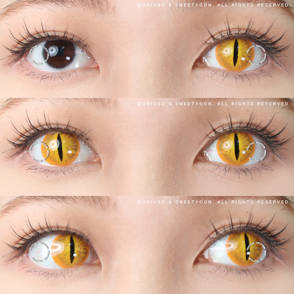 Sweety Crazy Lens Orange Demon Eye / Cat Eye (New)