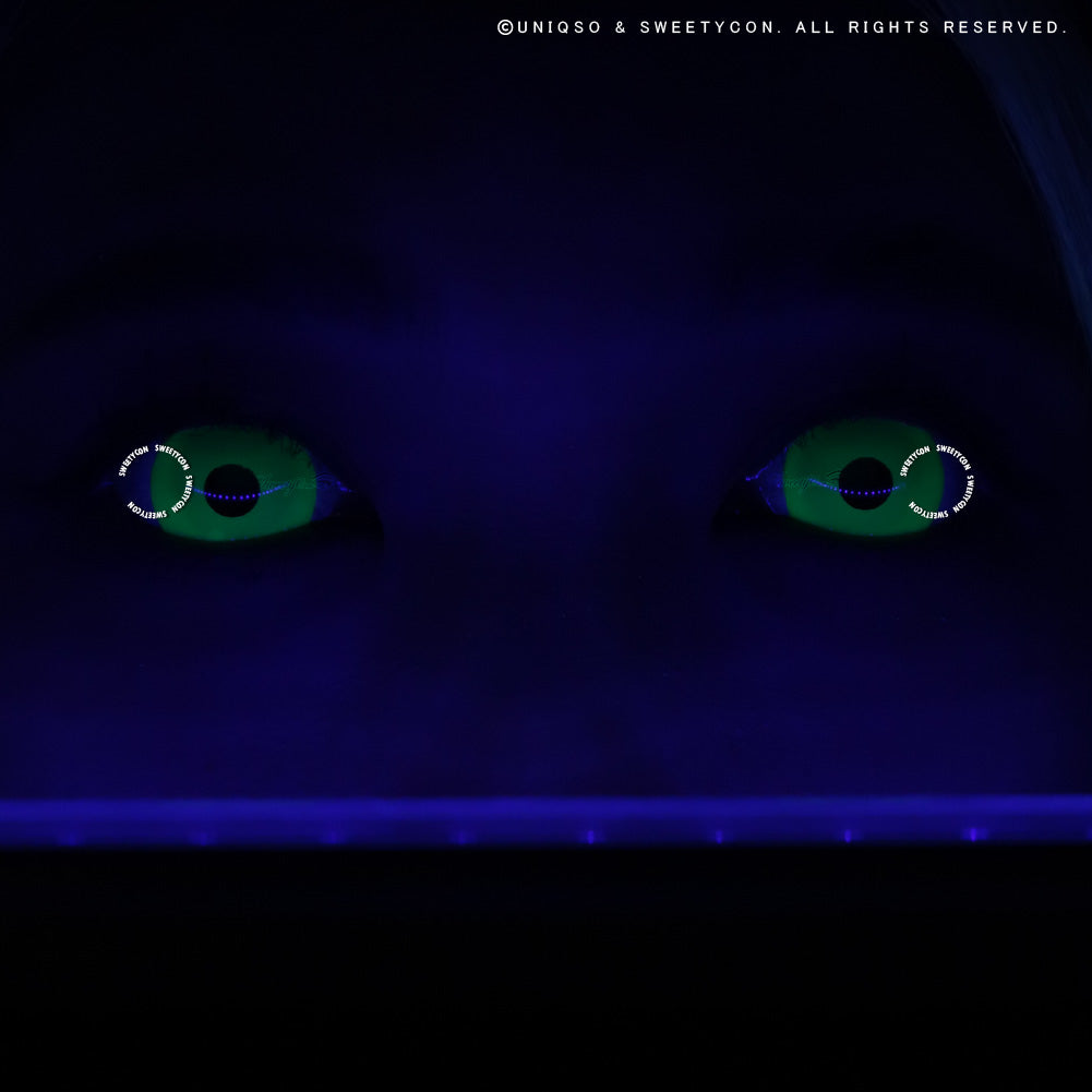 Sweety Mini Sclera 17mm UV Glow Green