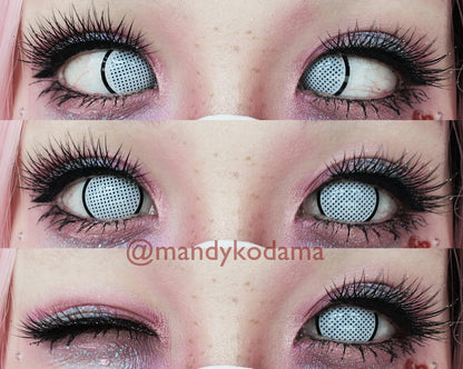 Sweety Crazy Lens - White Mesh with Black Rim